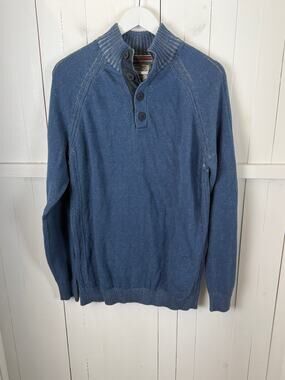 Flag & Anthem Blue Cotton Pullover Sweater Men’s M NWT